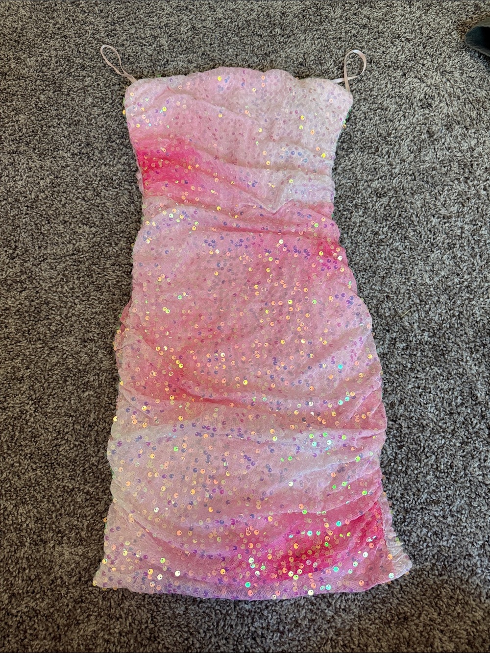 American Threads Pink Sequin Mini Dress